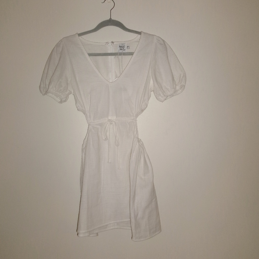 White "Hermaey" cutout dress